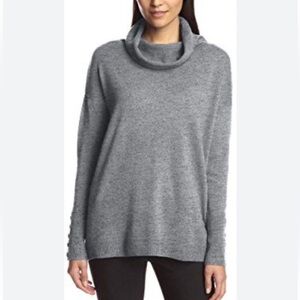 CASHMERE MERINO WOOL MICHAEL KORS Women’s Size LG Gray Cowl Neck Sweater Gray